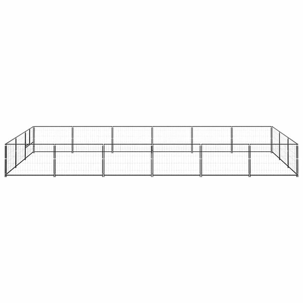 Hundezwinger Schwarz 18 m² Stahl