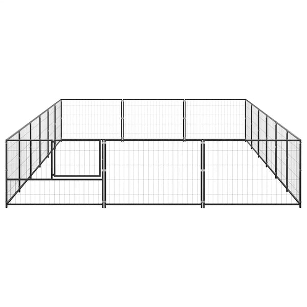 Hundezwinger Schwarz 18 m² Stahl