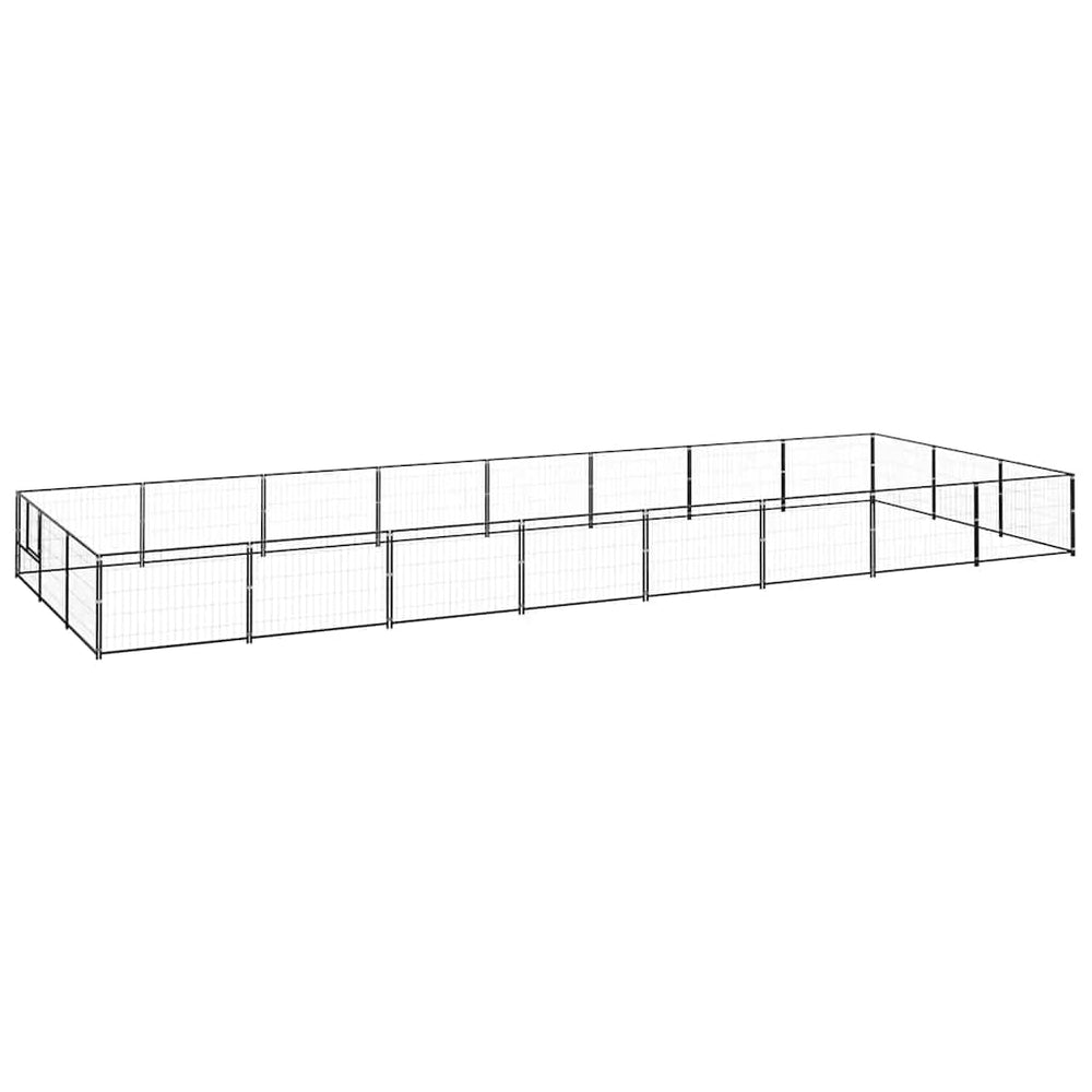 Hundezwinger Schwarz 24 m² Stahl