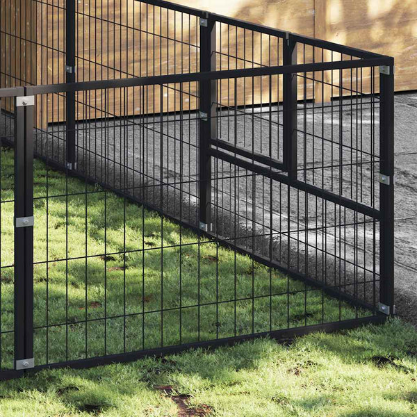 Hundezwinger Schwarz 24 m² Stahl