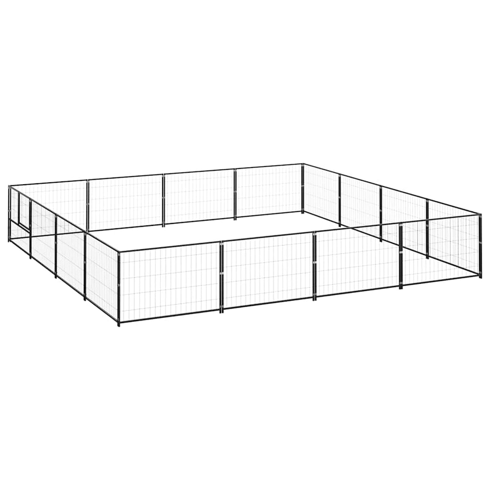 Hundezwinger Schwarz 16 m² Stahl