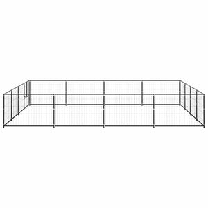 Hundezwinger Schwarz 16 m² Stahl
