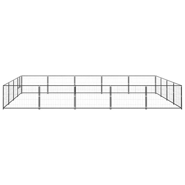 Hundezwinger Schwarz 20 m² Stahl