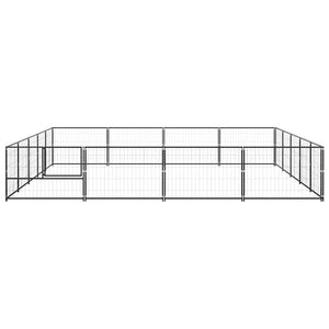 Hundezwinger Schwarz 20 m² Stahl