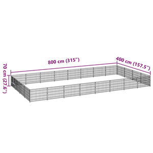 Hundezwinger Schwarz 32 m² Stahl