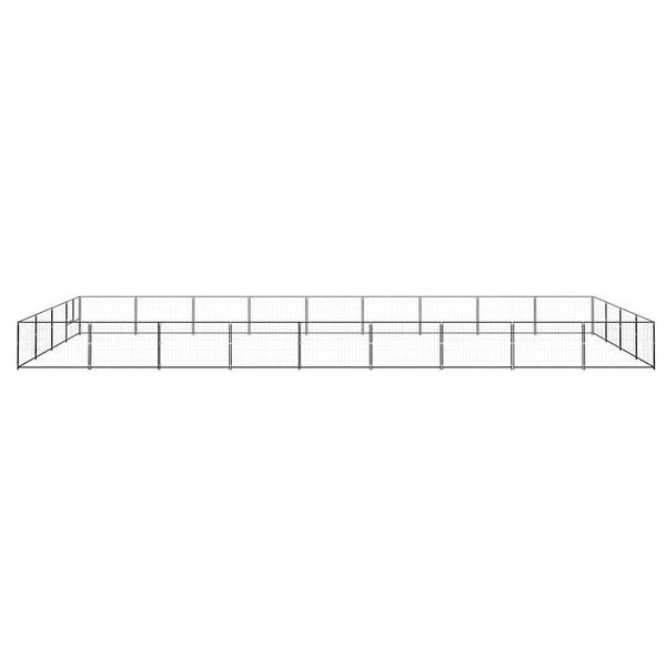 Hundezwinger Schwarz 36 m² Stahl