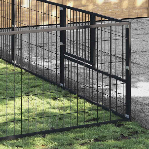 Hundezwinger Schwarz 40 m² Stahl