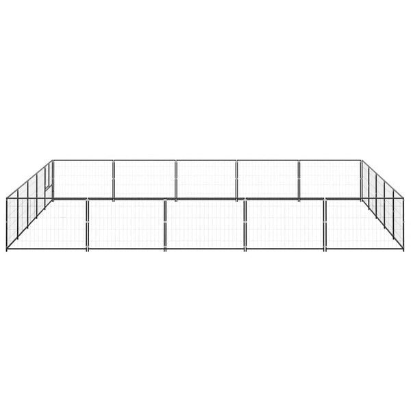 Hundezwinger Schwarz 25 m² Stahl