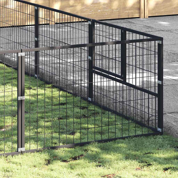 Hundezwinger Schwarz 35 m² Stahl