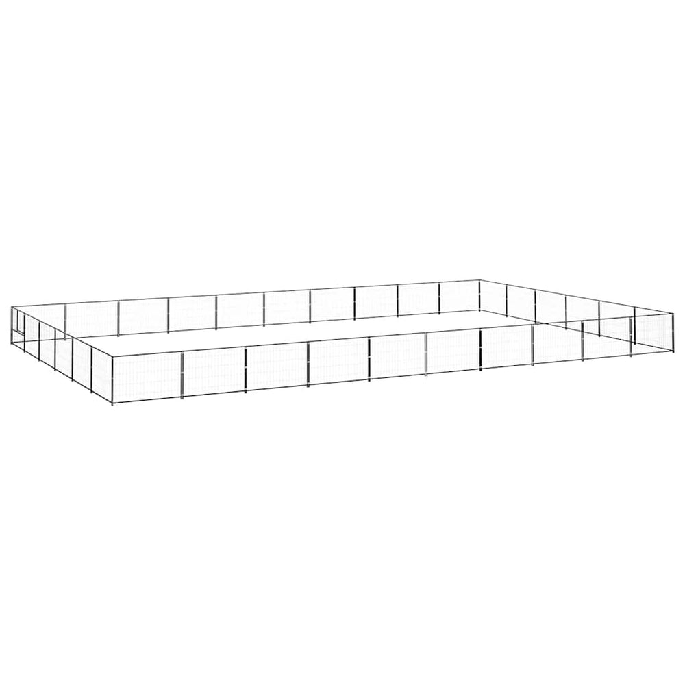 Hundezwinger Schwarz 60 m² Stahl