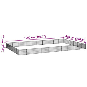 Hundezwinger Schwarz 60 m² Stahl