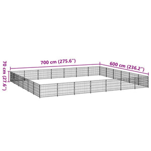 Hundezwinger Silbern 42 m² Stahl