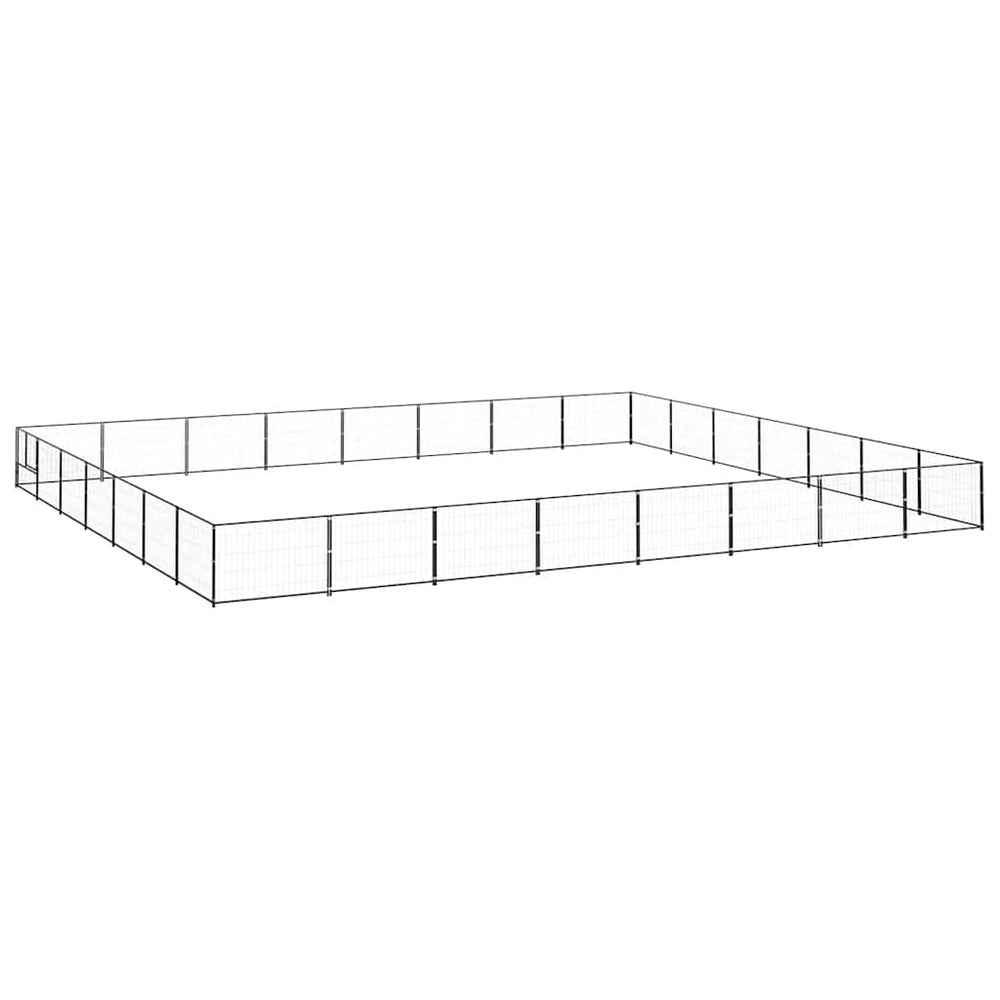 Hundezwinger Schwarz 56 m² Stahl