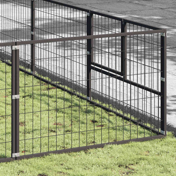 Hundezwinger Schwarz 56 m² Stahl