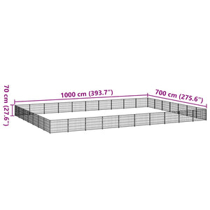 Hundezwinger Schwarz 70 m² Stahl