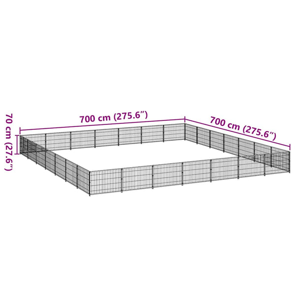 Hundezwinger Silbern 49 m² Stahl