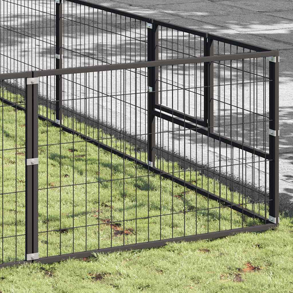 Hundezwinger Schwarz 72 m² Stahl