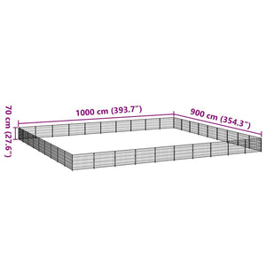 Hundezwinger Silbern 90 m² Stahl