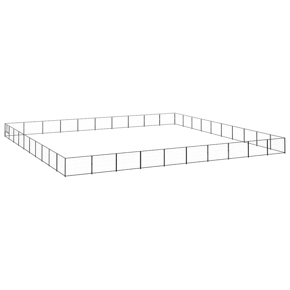 Hundezwinger Schwarz 100 m² Stahl