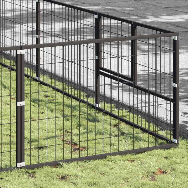 Hundezwinger Schwarz 100 m² Stahl