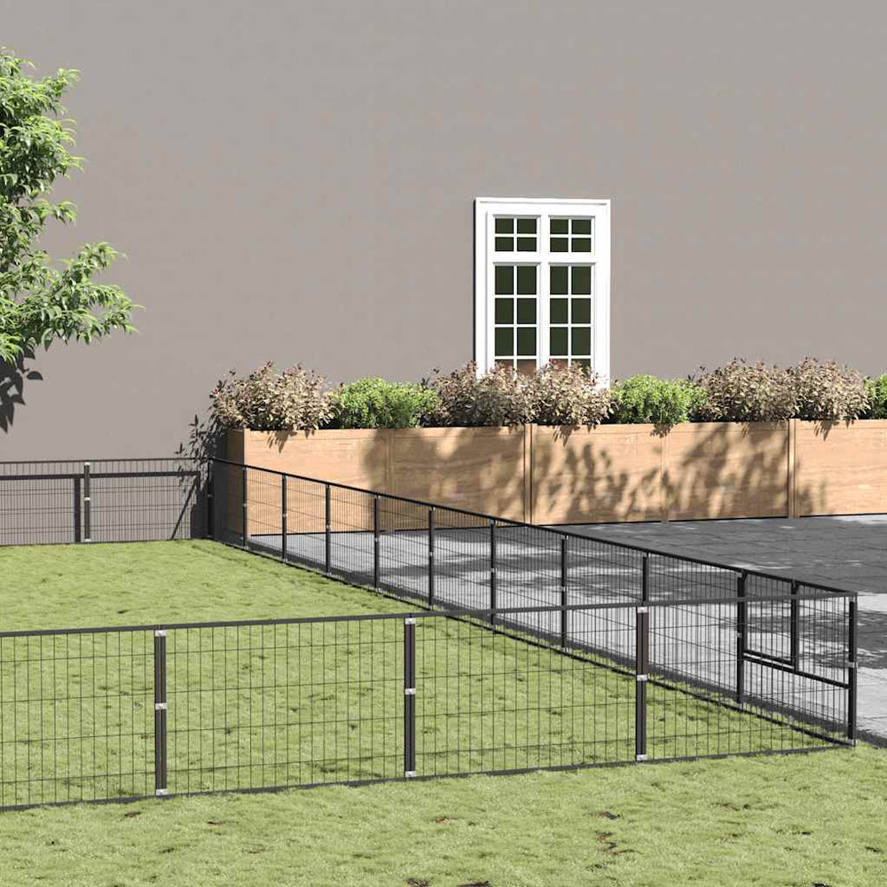 Hundezwinger Schwarz 100 m² Stahl