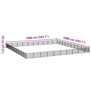 Hundezwinger Silbern 100 m² Stahl