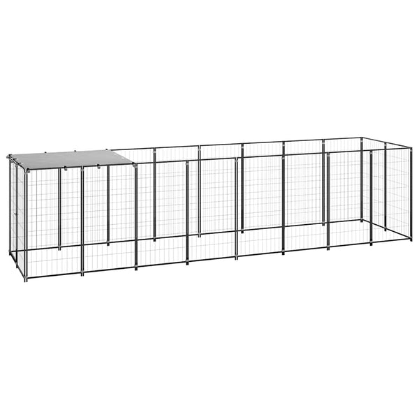 Hundezwinger Schwarz 4,84 m² Stahl