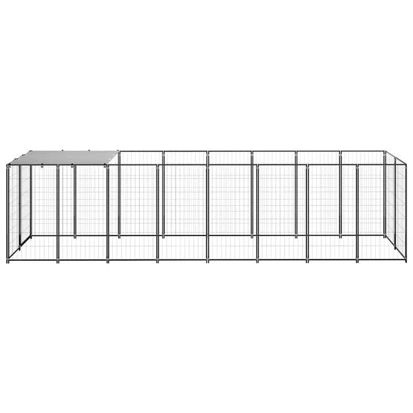 Hundezwinger Schwarz 4,84 m² Stahl