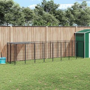 Hundezwinger Schwarz 4,84 m² Stahl