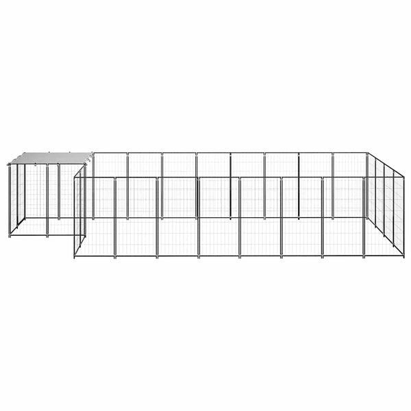 Hundezwinger Schwarz 10,89 m² Stahl