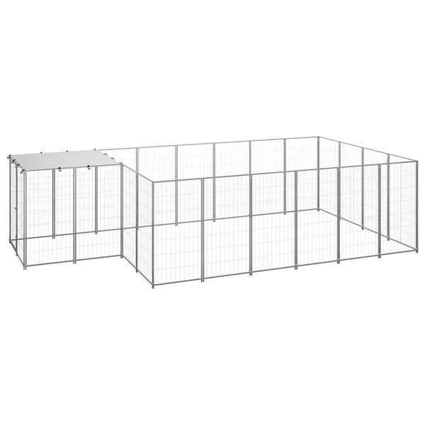 Hundezwinger Silbern 8,47 m² Stahl