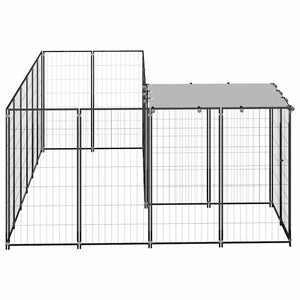 Hundezwinger Schwarz 4,84 m² Stahl