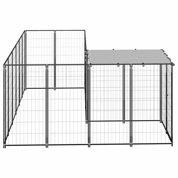 Hundezwinger Schwarz 4,84 m² Stahl