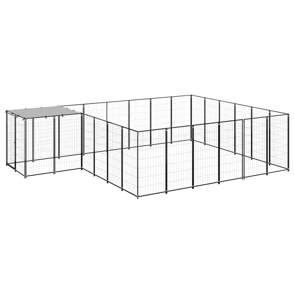 Hundezwinger Schwarz 12,1 m² Stahl