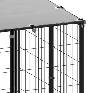 Hundezwinger Schwarz 12,1 m² Stahl