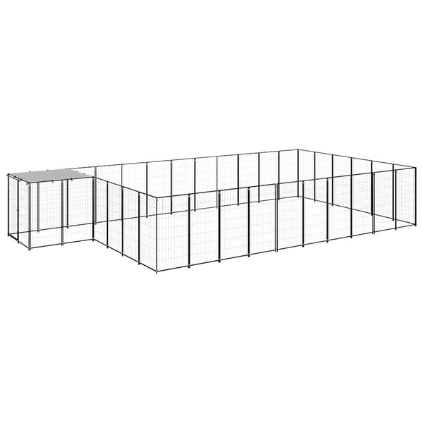 Hundezwinger Schwarz 19,36 m² Stahl