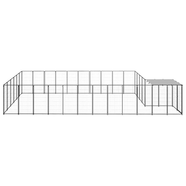 Hundezwinger Schwarz 19,36 m² Stahl