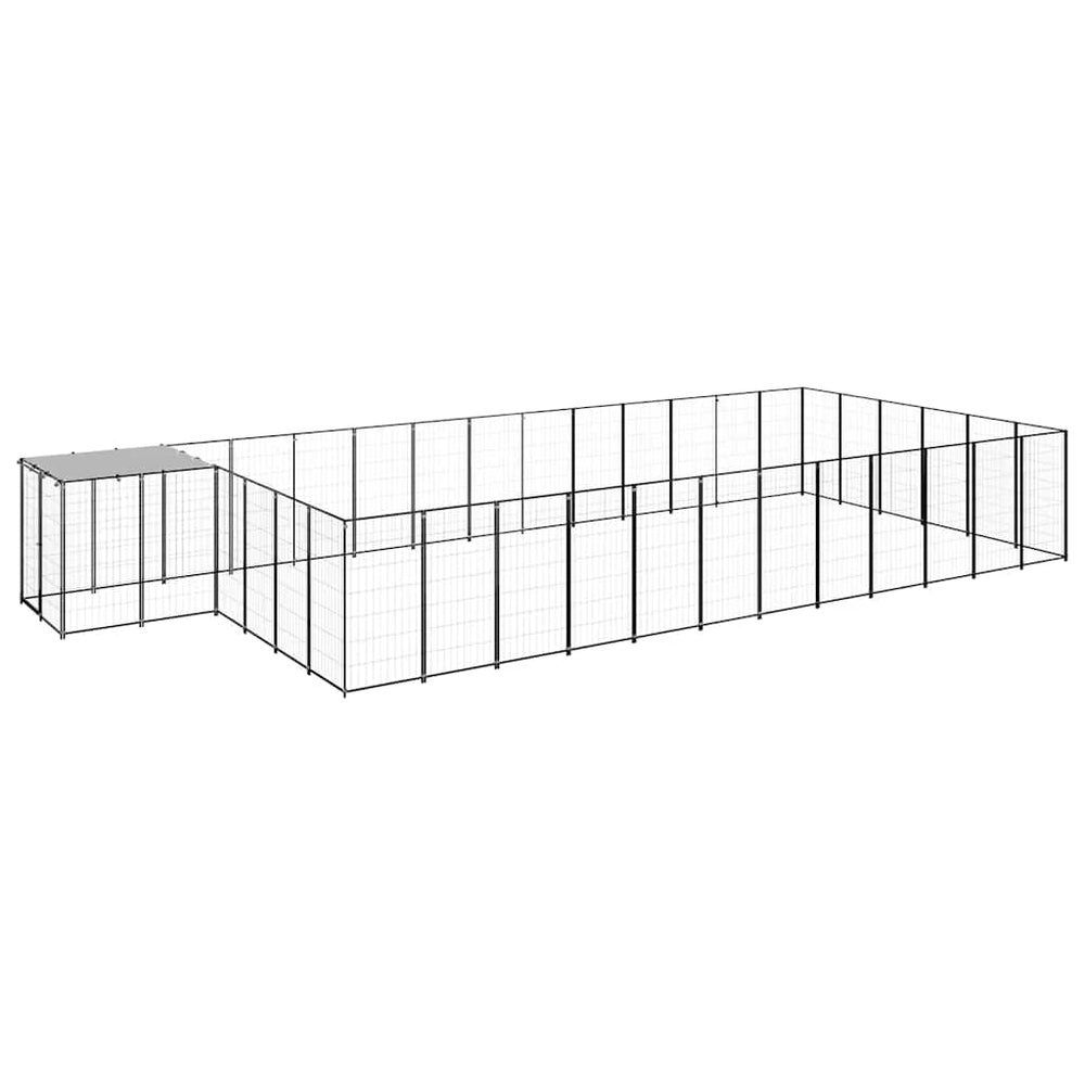 Hundezwinger Schwarz 22,99 m² Stahl