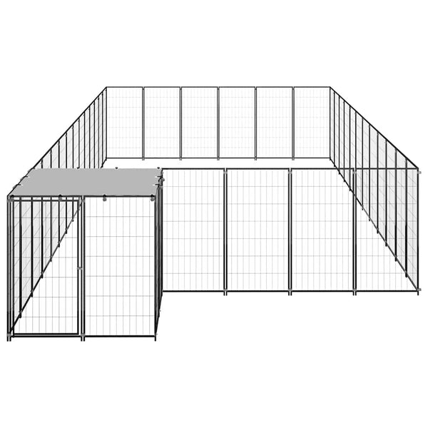 Hundezwinger Schwarz 22,99 m² Stahl