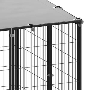 Hundezwinger Schwarz 22,99 m² Stahl