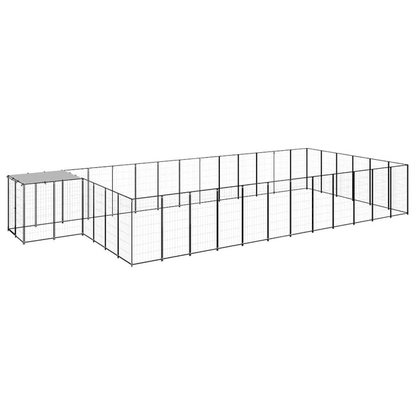 Hundezwinger Schwarz 26,62 m² Stahl