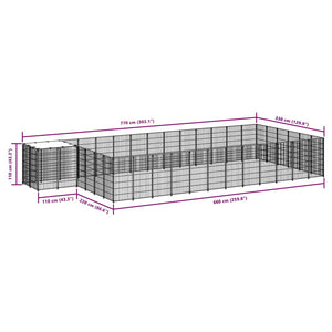 Hundezwinger Silbern 22,99 m² Stahl