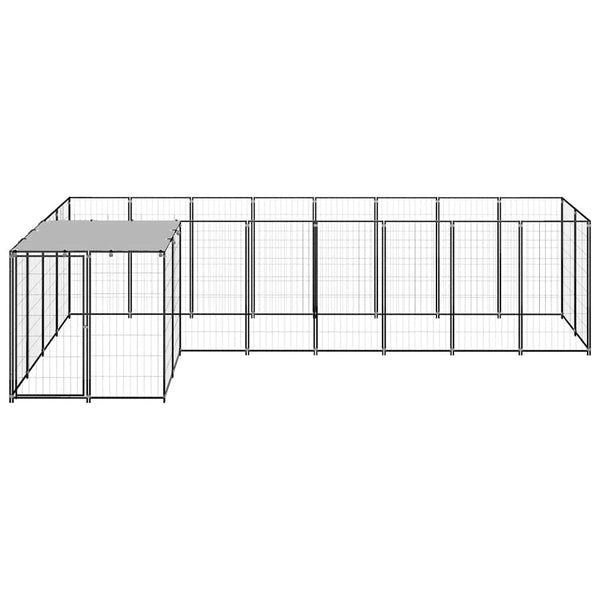 Hundezwinger Schwarz 6,05 m² Stahl