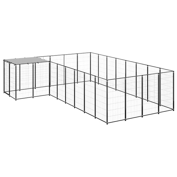 Hundezwinger Schwarz 10,89 m² Stahl
