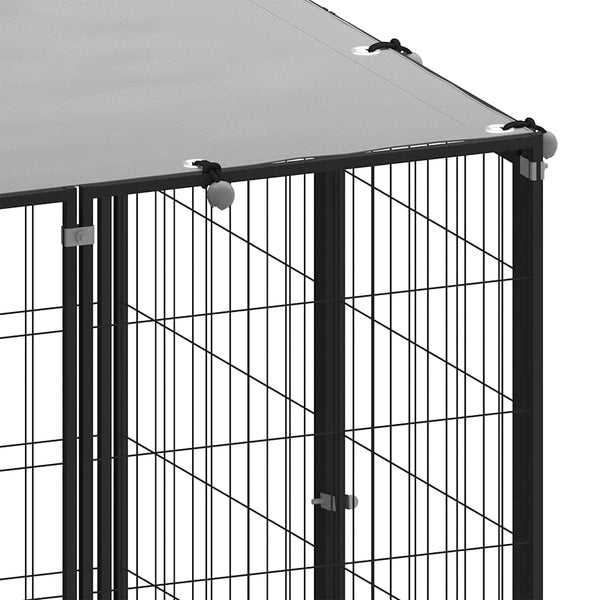Hundezwinger Schwarz 15,73 m² Stahl