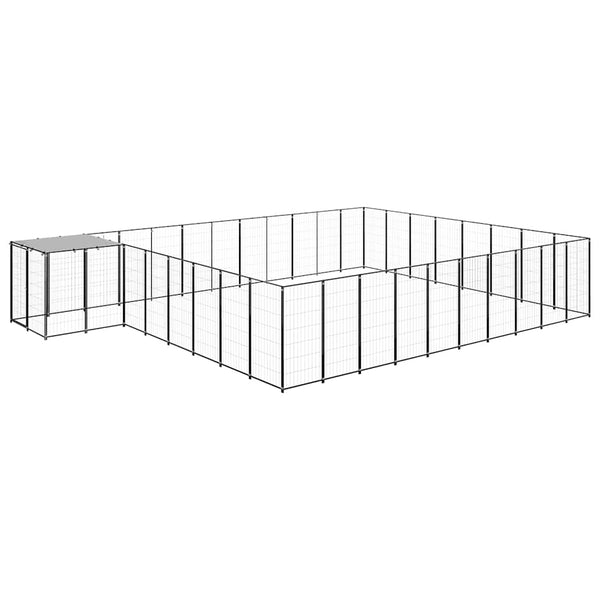 Hundezwinger Schwarz 25,41 m² Stahl