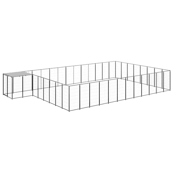 Hundezwinger Schwarz 30,25 m² Stahl