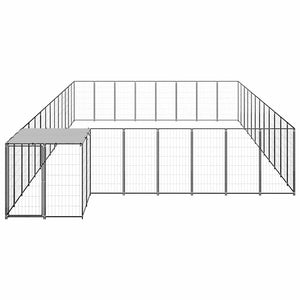 Hundezwinger Schwarz 30,25 m² Stahl