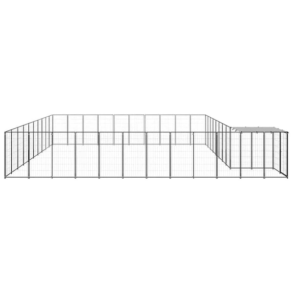 Hundezwinger Schwarz 31,46 m² Stahl