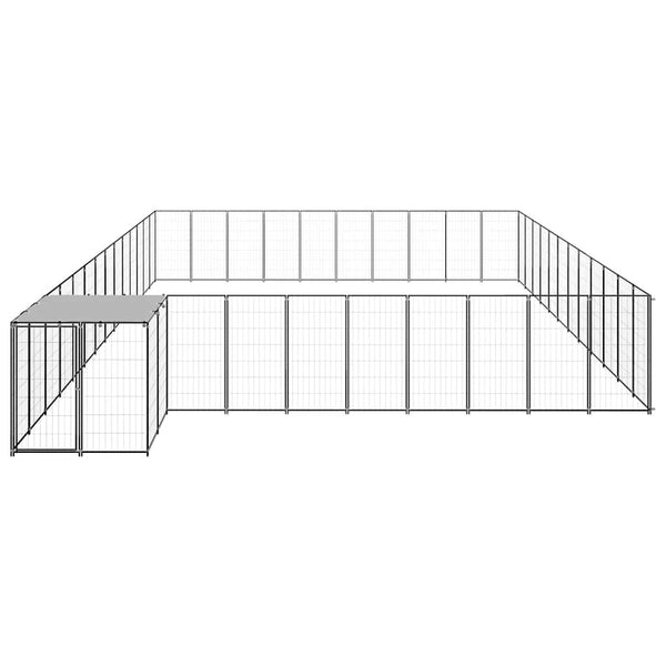 Hundezwinger Schwarz 37,51 m² Stahl